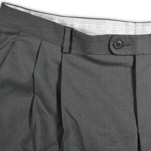 Zanella Bennett Gray Wool Men's Trousers Dress Pants Size 38